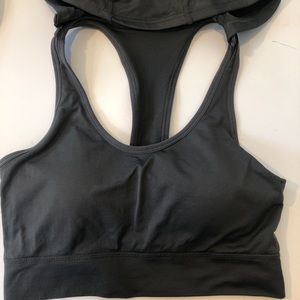 Hooded caged sports bra
